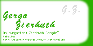 gergo zierhuth business card
